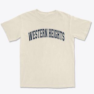 Western Heights Junior High School Varsity Arch Premium Heavyweight T-shirt