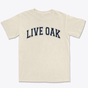 Live Oak Elementary School Varsity Arch Premium Heavyweight T-shirt
