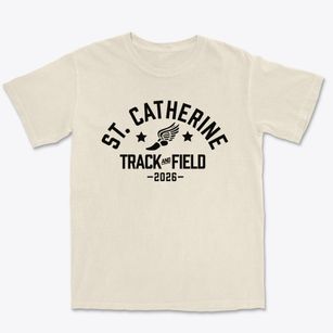 St Catherine Of Sienna Parish Track and Field Premium Heavyweight T-shirt