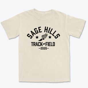 Sage Hills High School Track and Field Premium Heavyweight T-shirt