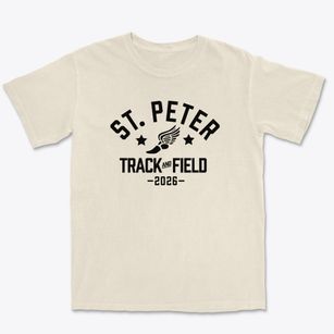 Saint Peter Lutheran School Track and Field Premium Heavyweight T-shirt