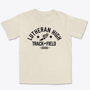 Lutheran High School San Diego Track and Field Premium Heavyweight T-shirt