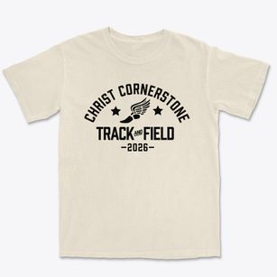 Christ Cornerstone Lutheran School Track and Field Premium Heavyweight T-shirt