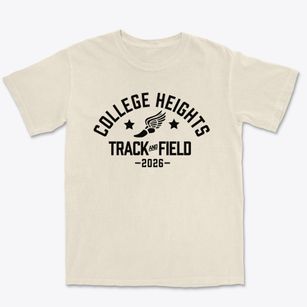 College Heights Christian School Track and Field Premium Heavyweight T-shirt