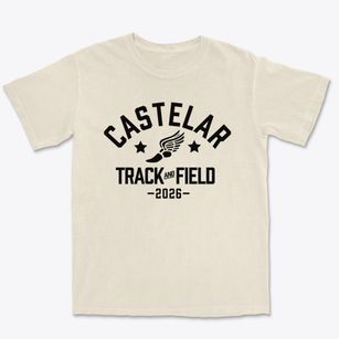Castelar Elementary School Track and Field Premium Heavyweight T-shirt