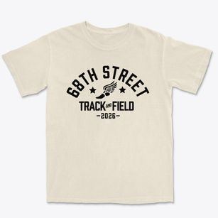 68th Street Elementary School Track and Field Premium Heavyweight T-shirt