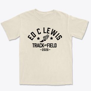 Ed C Lewis Elementary School Track and Field Premium Heavyweight T-shirt