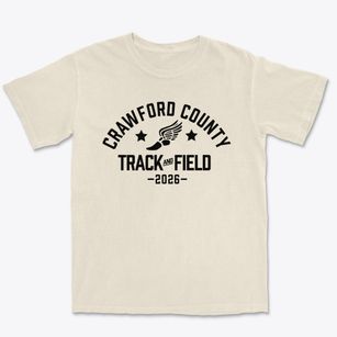 Crawford County High School Track and Field Premium Heavyweight T-shirt