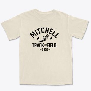 Mitchell High School Track and Field Premium Heavyweight T-shirt