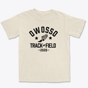 Owosso Junior High School Track and Field Premium Heavyweight T-shirt