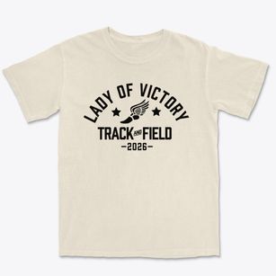 Our Lady Of Victory School Track and Field Premium Heavyweight T-shirt