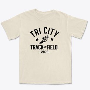 Tri City Christian School Track and Field Premium Heavyweight T-shirt