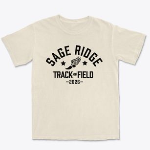 Sage Ridge High School Track and Field Premium Heavyweight T-shirt