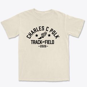 Charles C Polk School Track and Field Premium Heavyweight T-shirt