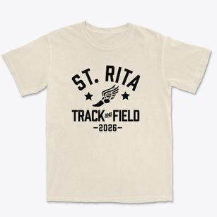 St Rita Parish Track and Field Premium Heavyweight T-shirt