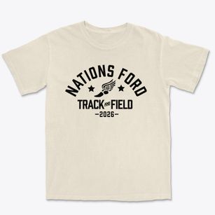 Nations Ford Elementary School Track and Field Premium Heavyweight T-shirt