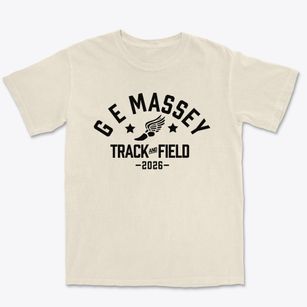 G E Massey Elementary School Track and Field Premium Heavyweight T-shirt
