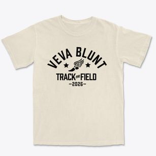 Veva Blunt Elementary School Track and Field Premium Heavyweight T-shirt