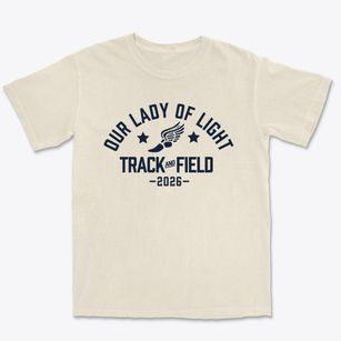 Our Lady Of Light Parish Track and Field Premium Heavyweight T-shirt