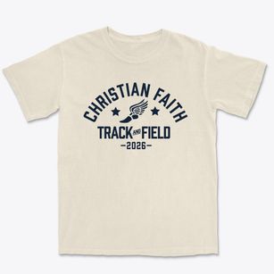 Christian Faith School Track and Field Premium Heavyweight T-shirt