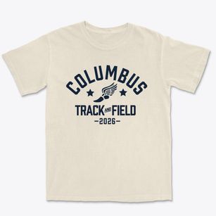 Columbus Elementary School Track and Field Premium Heavyweight T-shirt