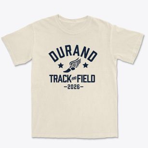Durand High School Track and Field Premium Heavyweight T-shirt