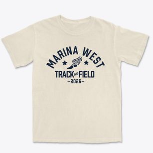 Marina West Elementary School Track and Field Premium Heavyweight T-shirt