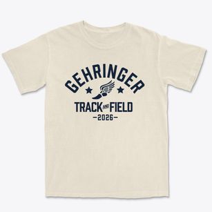 Gehringer Elementary School Track and Field Premium Heavyweight T-shirt