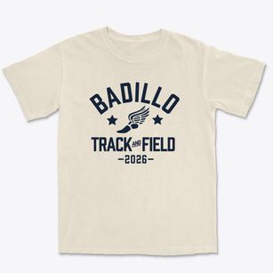 Badillo Elementary School Track and Field Premium Heavyweight T-shirt