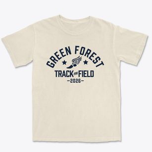 Green Forest Christian Academy Track and Field Premium Heavyweight T-shirt