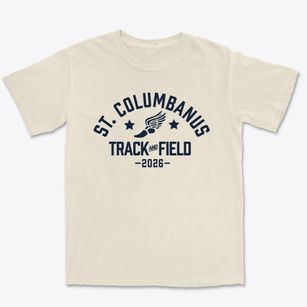 Saint Columbanus School Track and Field Premium Heavyweight T-shirt