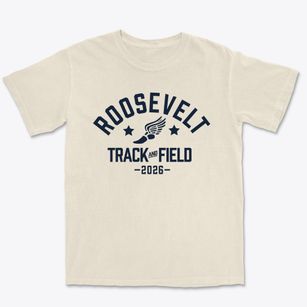 Roosevelt Junior High School Track and Field Premium Heavyweight T-shirt