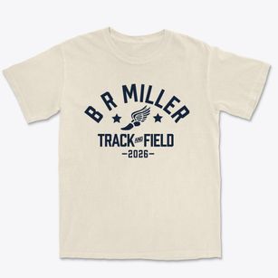 B R Miller Junior High School Track and Field Premium Heavyweight T-shirt