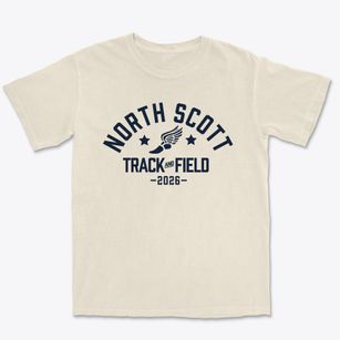 North Scott Junior High School Track and Field Premium Heavyweight T-shirt