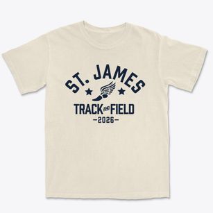 Saint James Junior High School Track and Field Premium Heavyweight T-shirt