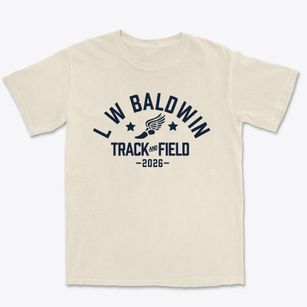 L W Baldwin Elementary School Track and Field Premium Heavyweight T-shirt