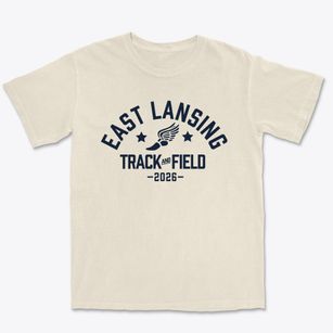 East Lansing High School Track and Field Premium Heavyweight T-shirt