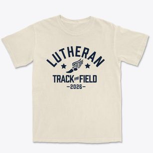 Lutheran High School Track and Field Premium Heavyweight T-shirt