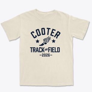Cooter R 4 School District Track and Field Premium Heavyweight T-shirt