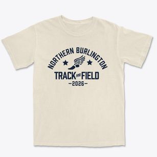 Northern Burlington County High School Track and Field Premium Heavyweight T-shirt