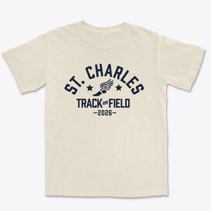 Saint Charles Borromeo School Track and Field Premium Heavyweight T-shirt