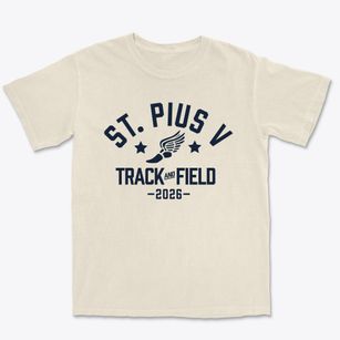 Saint Pius V Elementary School Track and Field Premium Heavyweight T-shirt