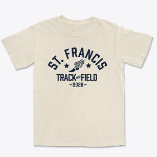 Saint Francis Of Assisi School Track and Field Premium Heavyweight T-shirt