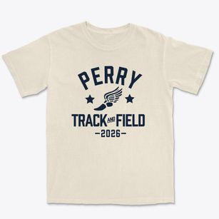 Perry Elementary School Track and Field Premium Heavyweight T-shirt