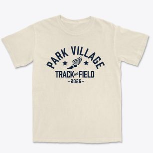 Park Village Elementary School Track and Field Premium Heavyweight T-shirt