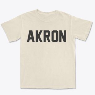 Akron Ohio Classic Block Premium Heavyweight T-shirt