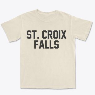 St. Croix Falls Wisconsin Classic Block Premium Heavyweight T-shirt