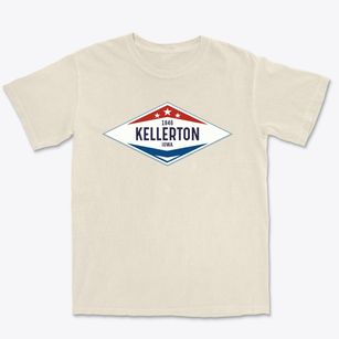 Kellerton Iowa Diamond Star Premium Heavyweight T-shirt