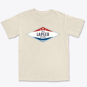 Lapeer Michigan Diamond Star Premium Heavyweight T-shirt