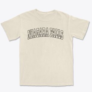 Niagara Falls New York Trendy Block Premium Heavyweight T-shirt